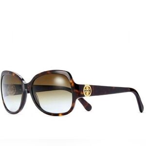 Tory Burch TY7059 Polarized Sunglasses Dark Tortoise Butterfly Frame
